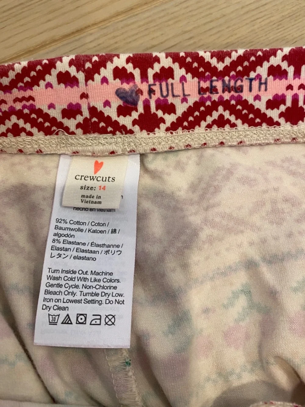 J. Crew Crewcuts Girls’ Size 14 Multicolor Fair Isle Pattern Leggings